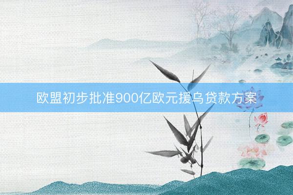 欧盟初步批准900亿欧元援乌贷款方案