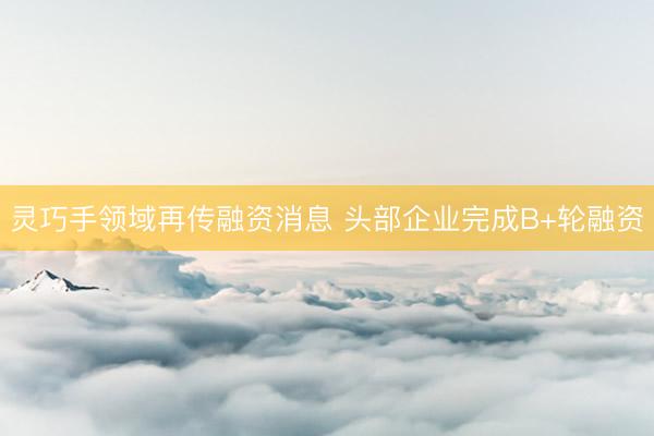 灵巧手领域再传融资消息 头部企业完成B+轮融资