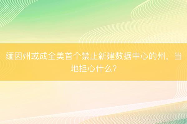 缅因州或成全美首个禁止新建数据中心的州，当地担心什么？