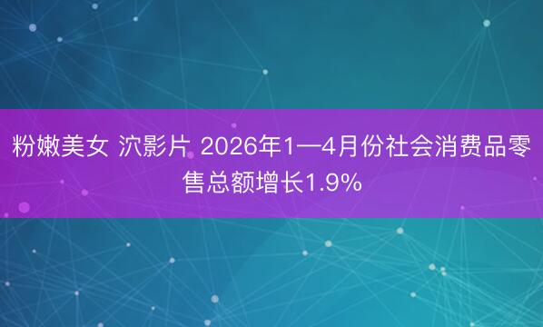 粉嫩美女 泬影片 2026年1—4月份社会消费品零售总额增长1.9%