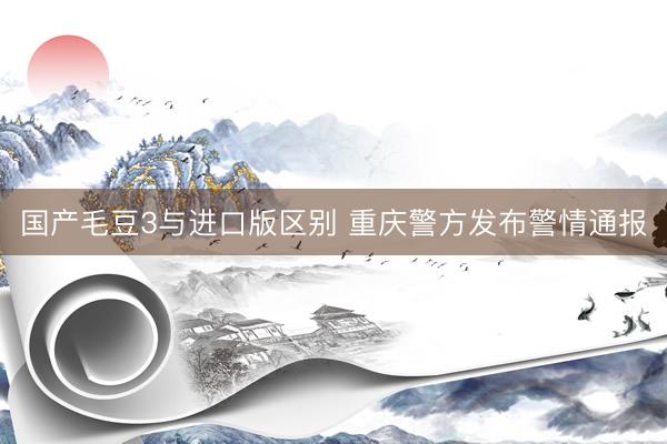 国产毛豆3与进口版区别 重庆警方发布警情通报