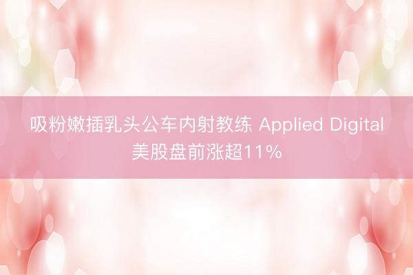 吸粉嫩插乳头公车内射教练 Applied Digital美股盘前涨超11%