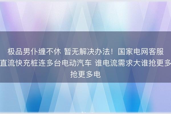 极品男仆缠不休 暂无解决办法！国家电网客服：直流快充桩连多台电动汽车 谁电流需求大谁抢更多电