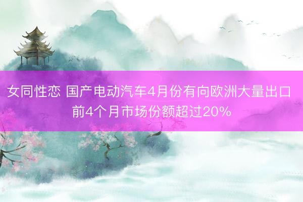 女同性恋 国产电动汽车4月份有向欧洲大量出口 前4个月市场份额超过20%