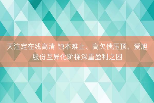 天注定在线高清 蚀本难止、高欠债压顶，爱旭股份互异化阶梯深重盈利之困
