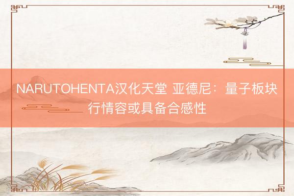 NARUTOHENTA汉化天堂 亚德尼：量子板块行情容或具备合感性