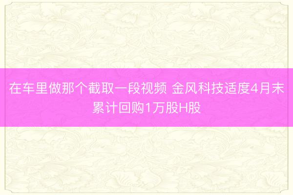 在车里做那个截取一段视频 金风科技适度4月末累计回购1万股H股