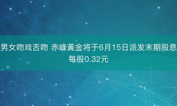 男女吻戏舌吻 赤峰黃金将于6月15日派发末期股息每股0.32元